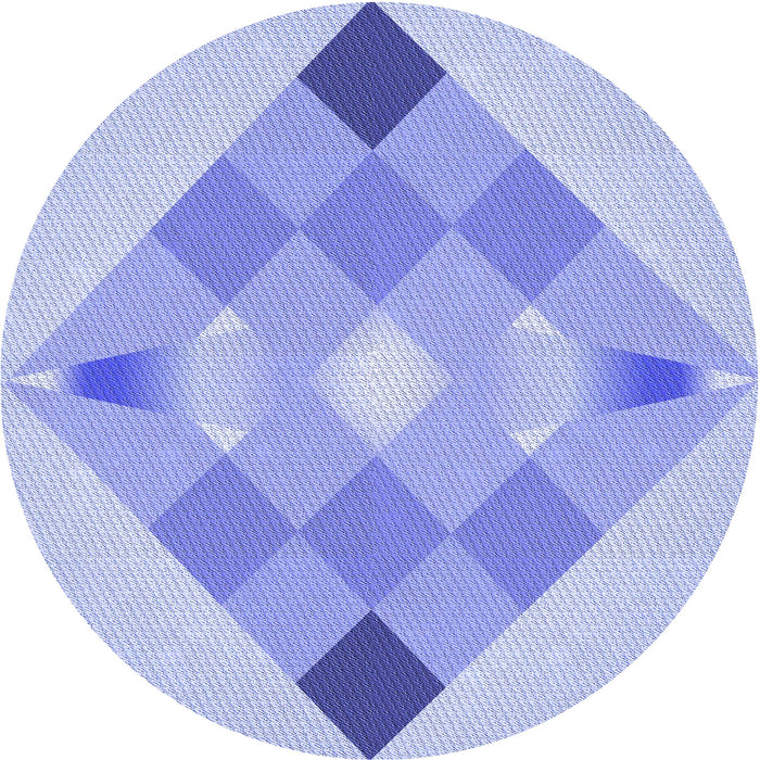 Square Patterned Light Slate Blue Rug, pat1114blu