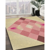 Patterned Sunrise Orange Rug, pat1114brn