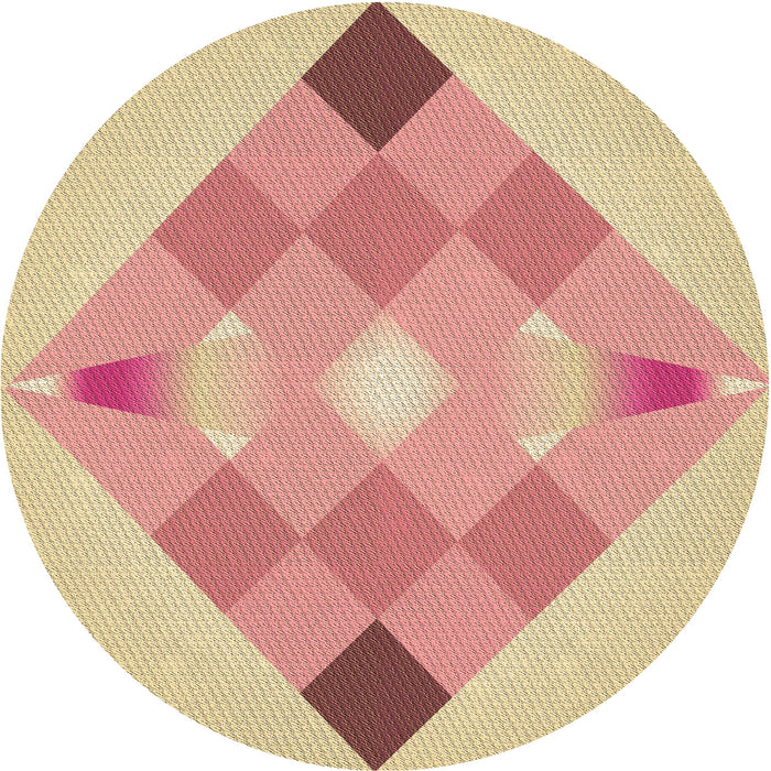 Square Patterned Sunrise Orange Rug, pat1114brn