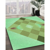 Patterned Jade Green Rug, pat1114grn