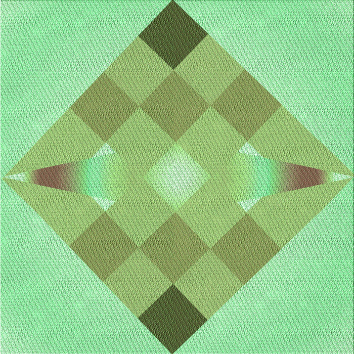 Round Patterned Jade Green Rug, pat1114grn