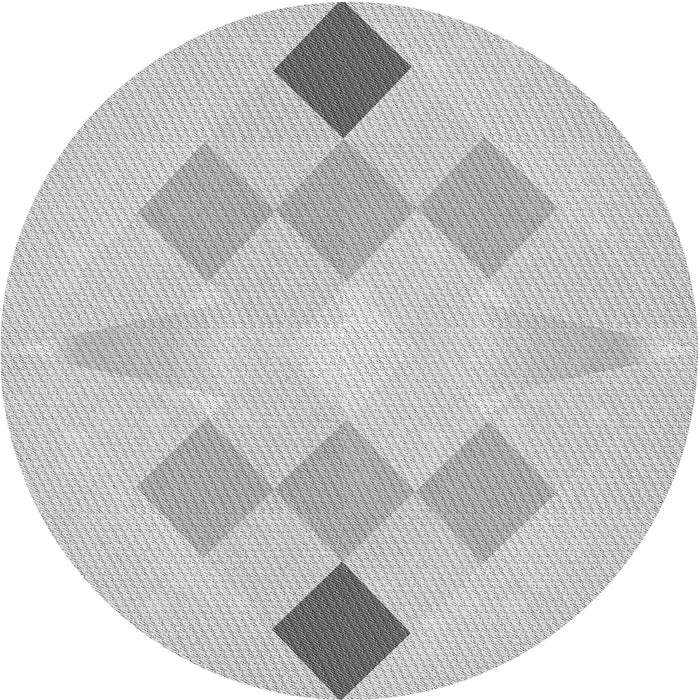 Square Patterned Dark Gray Rug, pat1114gry