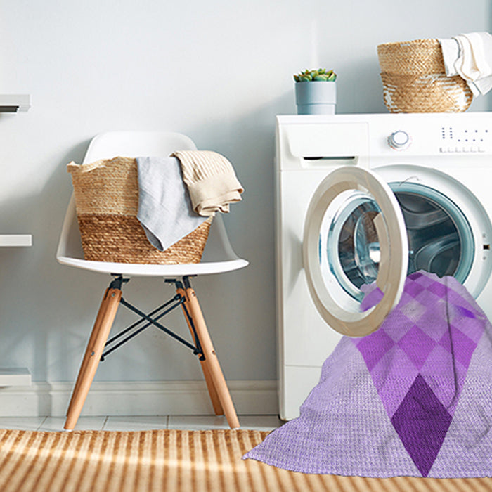 Machine Washable Transitional Purple Rug in a Washing Machine, wshpat1114pur