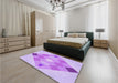 Patterned Purple Rug in a Bedroom, pat1114pur