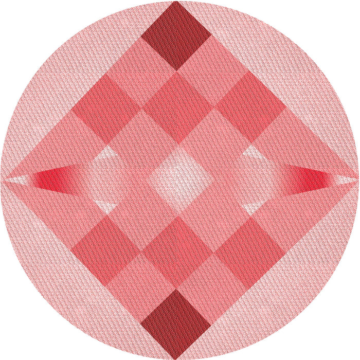 Square Patterned Red Rug, pat1114rd