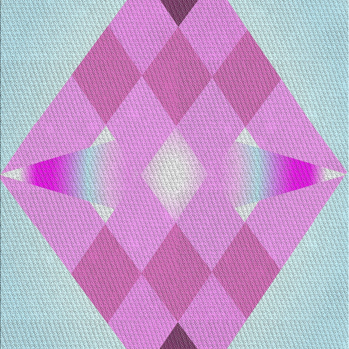 Patterned Coral Blue Novelty Rug, pat1114