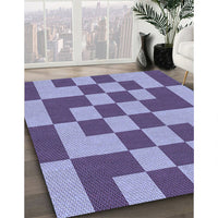 Patterned Purple Mimosa Purple Rug, pat1115blu
