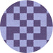 Square Patterned Purple Mimosa Purple Rug, pat1115blu