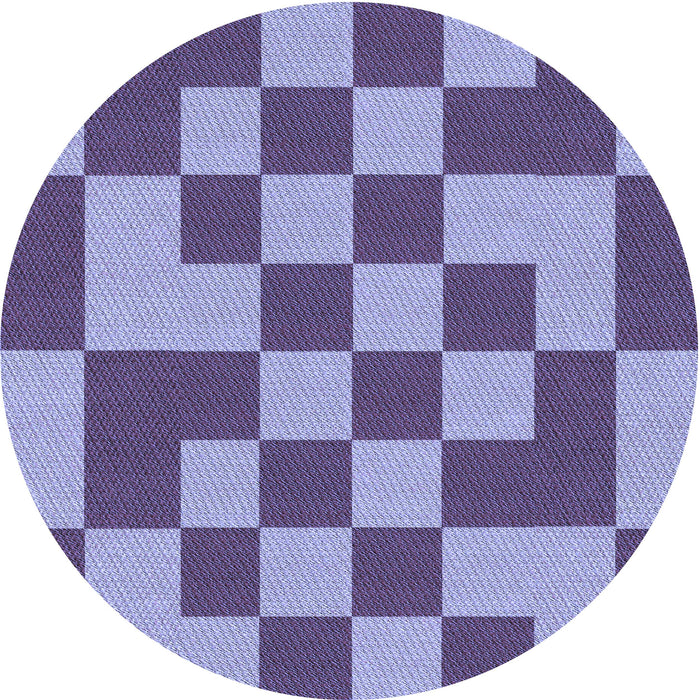 Square Machine Washable Transitional Purple Mimosa Purple Rug in a Living Room, wshpat1115blu