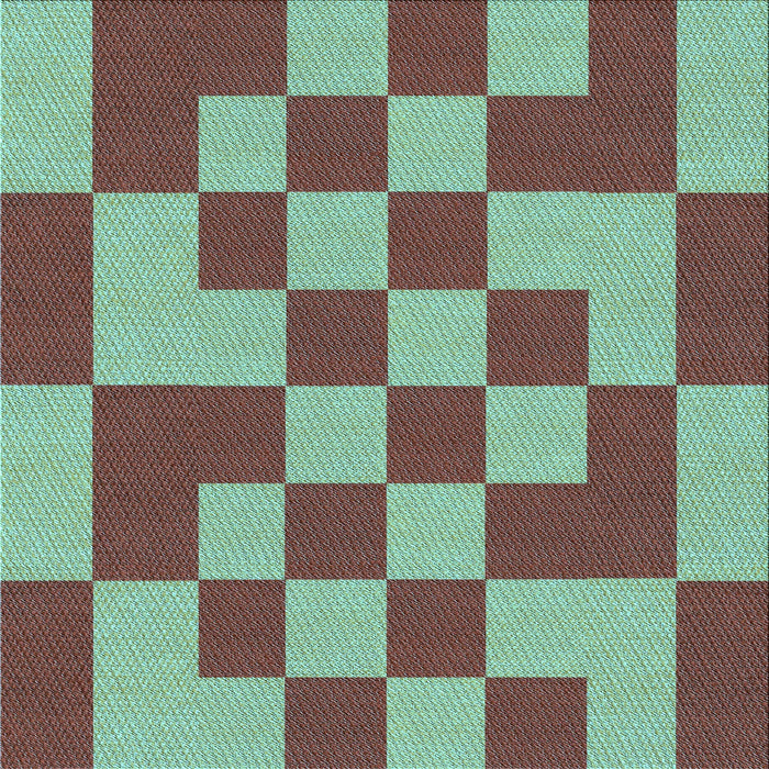 Round Patterned Medium Aqua Marine Green Rug, pat1115lblu