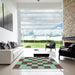 Machine Washable Transitional Medium Aqua Marine Green Rug in a Kitchen, wshpat1115lblu