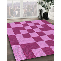 Patterned Violet Purple Rug, pat1115pur