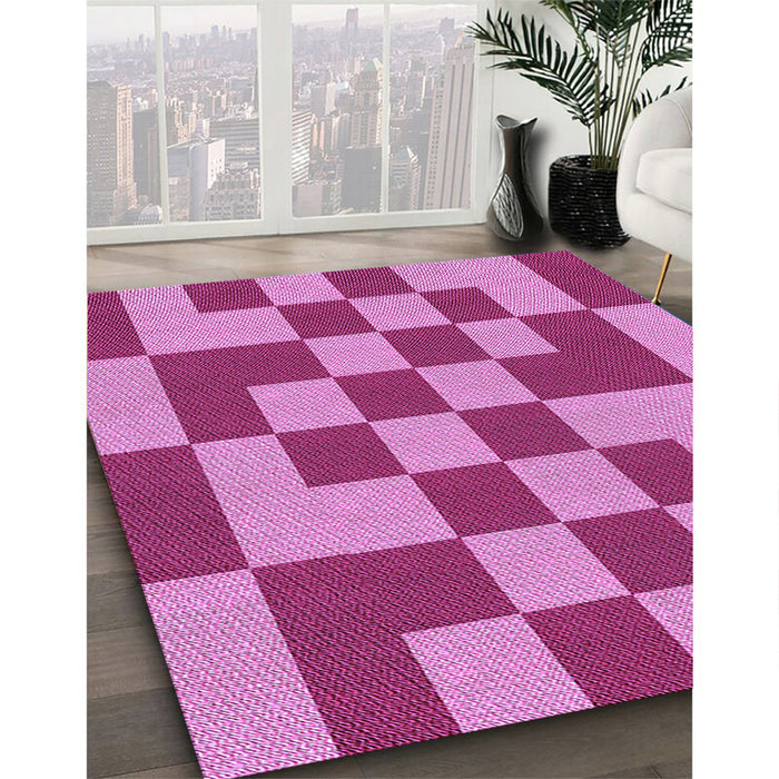 Machine Washable Transitional Violet Purple Rug in a Family Room, wshpat1115pur