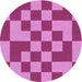 Square Patterned Violet Purple Rug, pat1115pur