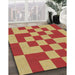 Patterned Red Novelty Rug in Family Room, pat1115