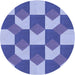 Square Patterned Blue Rug, pat1116blu