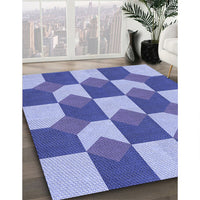 Patterned Blue Rug, pat1116blu