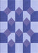 Patterned Blue Rug, pat1116blu