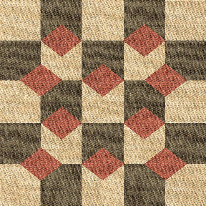 Round Machine Washable Transitional Saddle Brown Rug, wshpat1116brn