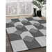 Patterned Silver Gray Rug in Family Room, pat1116gry