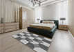 Patterned Silver Gray Rug in a Bedroom, pat1116gry