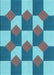 Patterned Azure Blue Rug, pat1116lblu