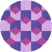 Square Machine Washable Transitional Blue Violet Purple Rug in a Living Room, wshpat1116pur