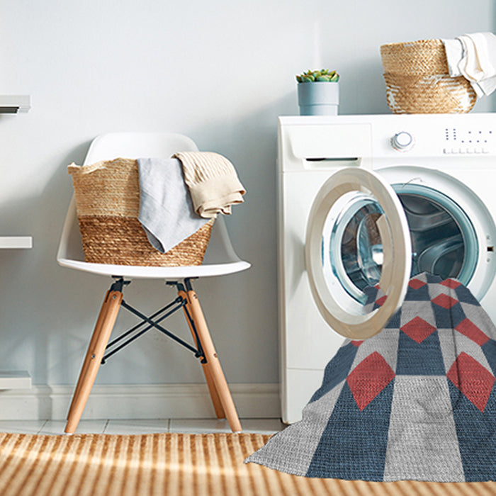 Machine Washable Transitional Purple Rug in a Washing Machine, wshpat1116