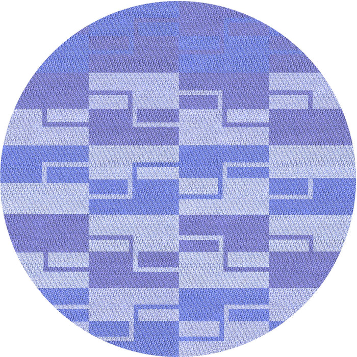 Square Machine Washable Transitional Jeans Blue Rug in a Living Room, wshpat1117blu