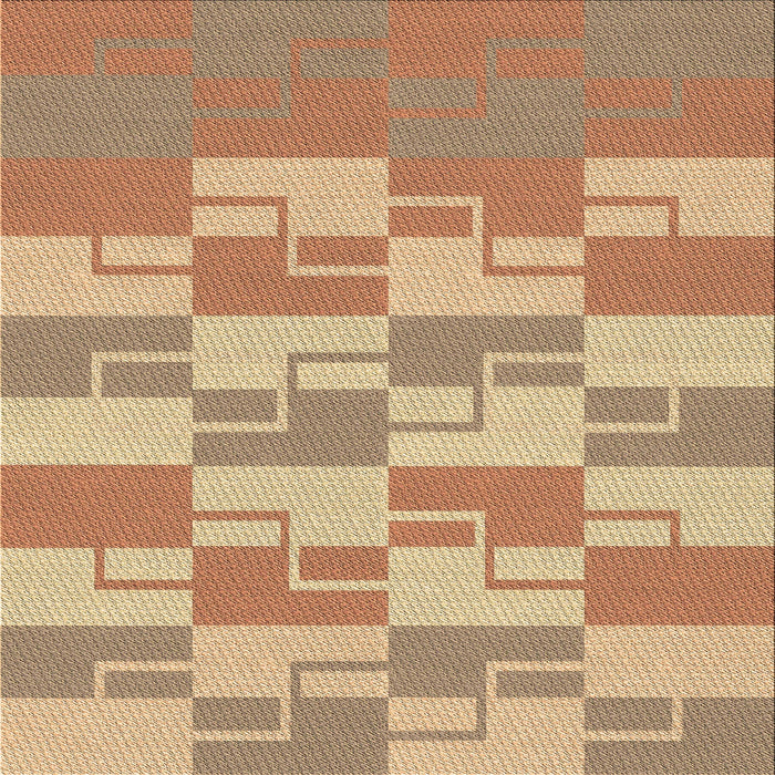 Round Patterned Yellow Rug, pat1117brn