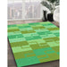 Machine Washable Transitional Green Rug in a Family Room, wshpat1117grn