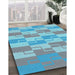 Machine Washable Transitional Silk Blue Rug in a Family Room, wshpat1117lblu