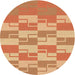 Square Patterned Yellow Orange Rug, pat1117org