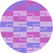 Square Patterned Bright Lilac Purple Rug, pat1117pur