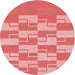 Square Machine Washable Transitional Light Coral Pink Rug in a Living Room, wshpat1117rd