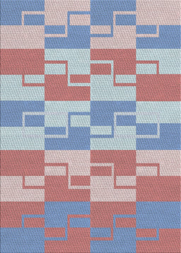 Patterned Light Steel Blue Novelty Rug, pat1117