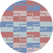 Sideview of Patterned Light Steel Blue Novelty Rug, pat1117