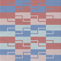 Square Patterned Light Steel Blue Novelty Rug, pat1117