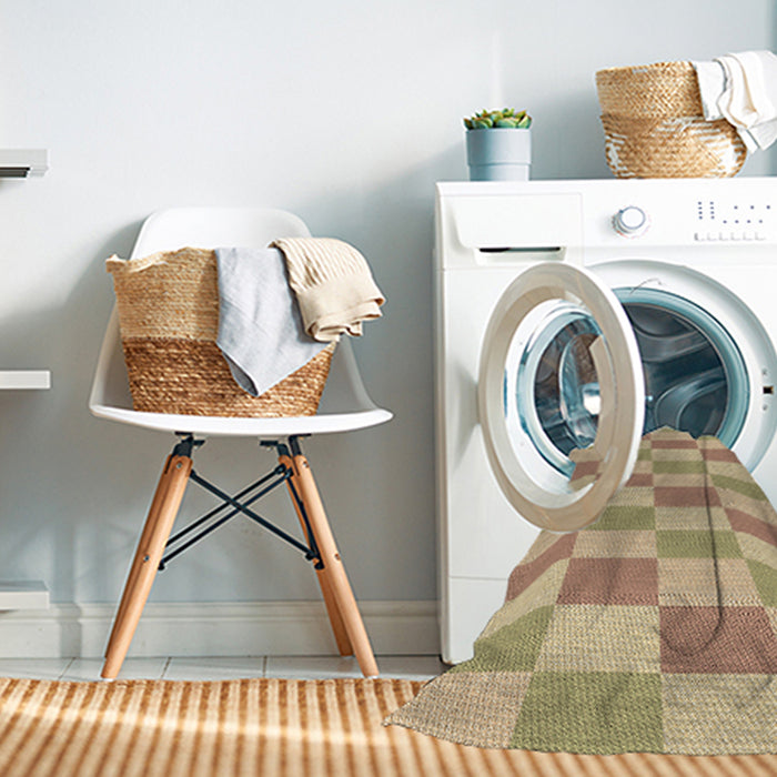 Machine Washable Transitional Bronze Brown Rug in a Washing Machine, wshpat1118brn