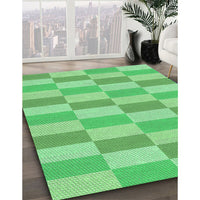 Patterned Green Rug, pat1118grn