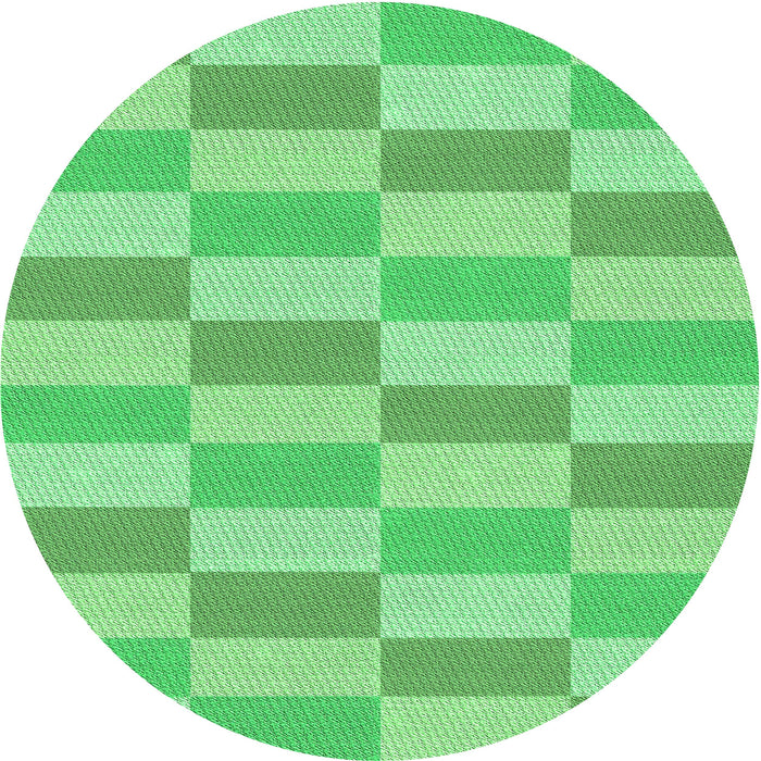 Square Patterned Green Rug, pat1118grn