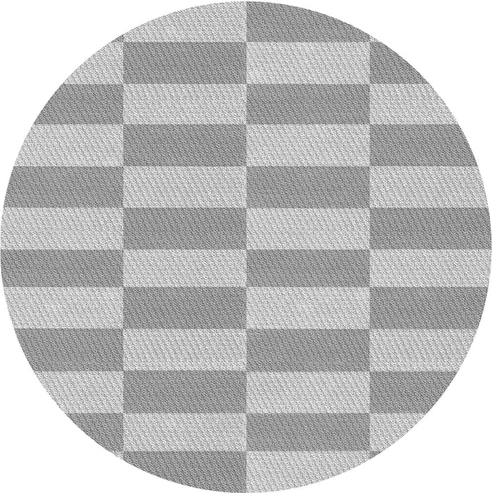 Square Patterned Platinum Silver Gray Rug, pat1118gry