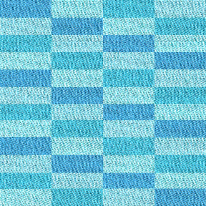 Round Patterned Deep Sky Blue Rug, pat1118lblu