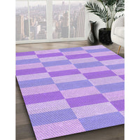 Patterned Mauve Purple Rug, pat1118pur