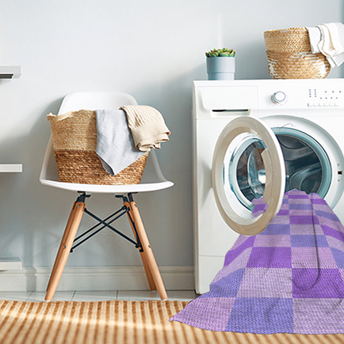 Machine Washable Transitional Mauve Purple Rug in a Washing Machine, wshpat1118pur