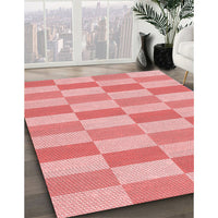 Patterned Pastel Pink Rug, pat1118rd