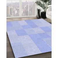 Patterned Sky Blue Rug, pat1119blu