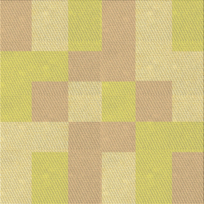 Round Machine Washable Transitional Bold Yellow Rug, wshpat1119brn