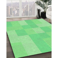 Patterned Green Rug, pat1119grn