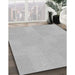 Machine Washable Transitional Platinum Silver Gray Rug in a Family Room, wshpat1119gry